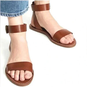 🤎 Madewell The Boardwalk Ankle Strap Leather Sandal Women’s Size 8.5 EUC